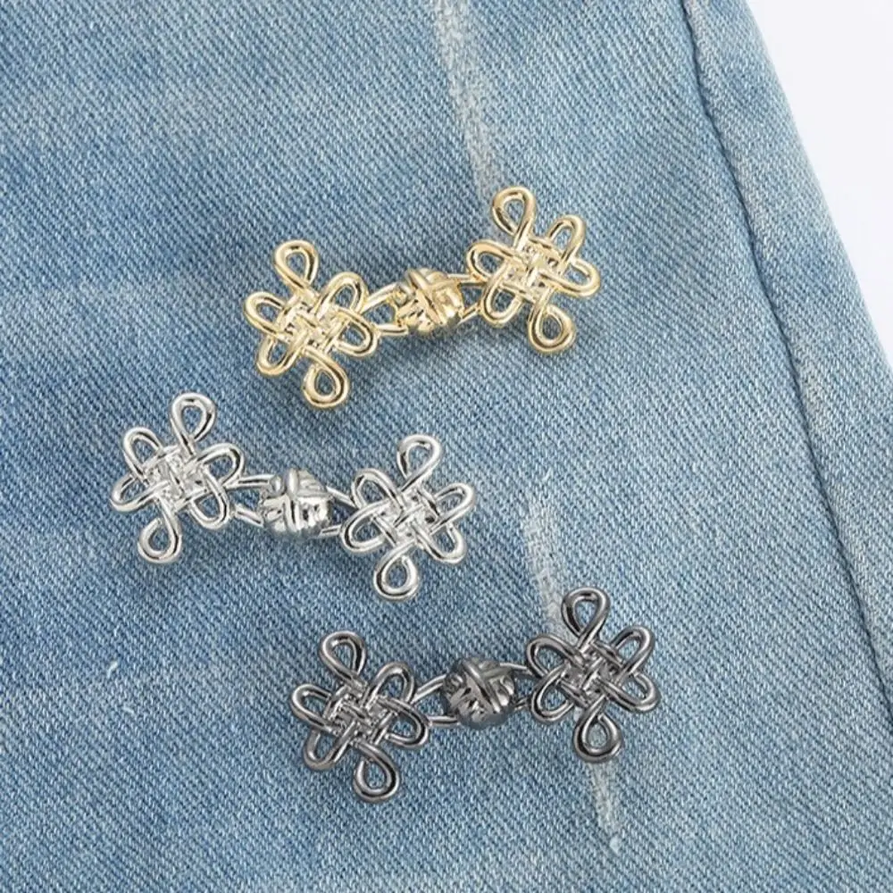 الصينية العقدة الصينية عقدة زر المشدود زر المشابك الخصر مشبك جان صالح تشديد أبازيم الذهب والفضة