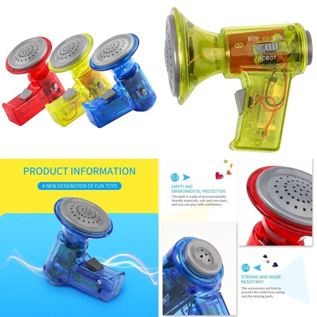 

R53C Comfortably Held Megaphone Voice Changer Your Voice 3 Different Voices