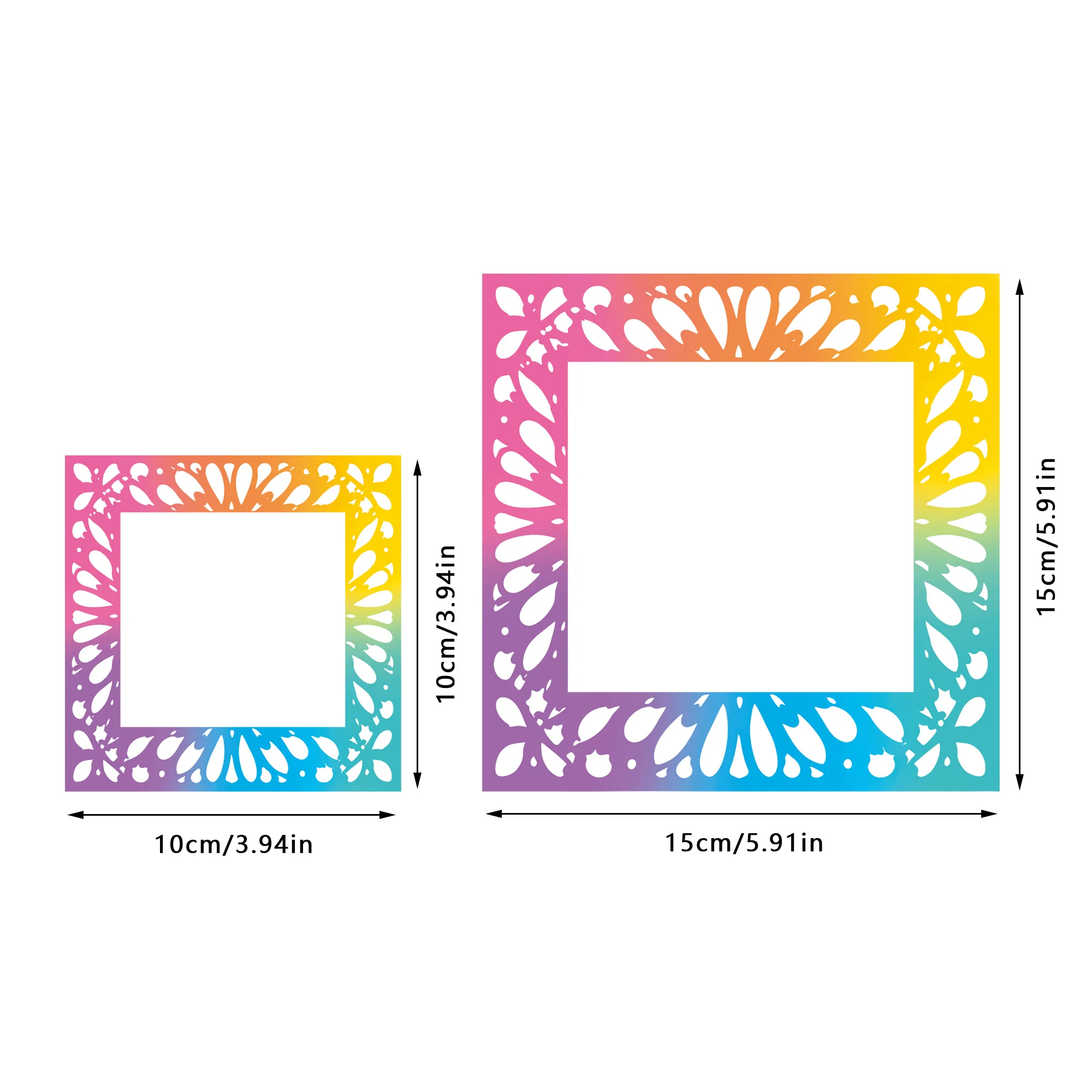 Transparent Diamond Painting Cover Film, Flexible Reusable Overlay with Patterned Border for Canvas Protection.