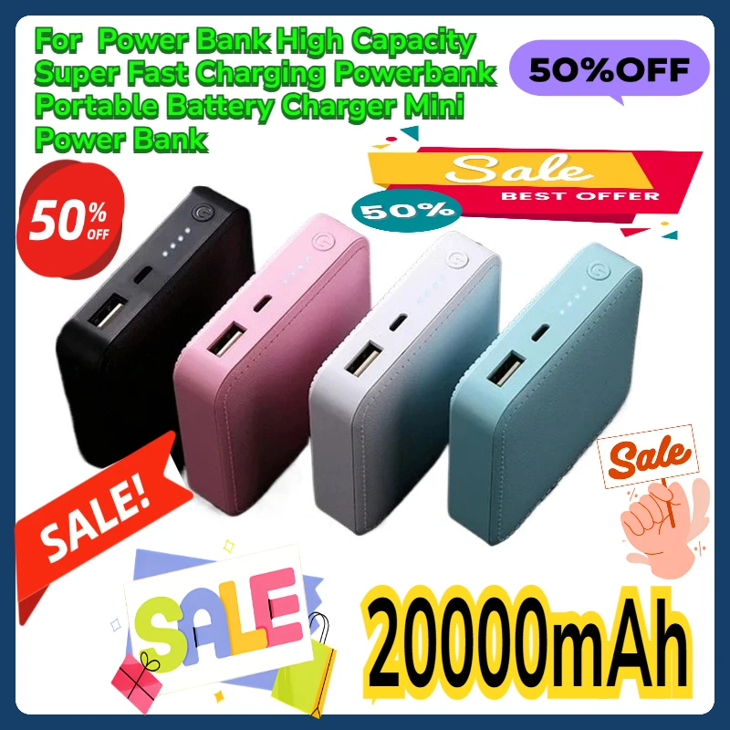 

For 20000mAh Power Bank High Capacity Super Fast Charging Powerbank Portable Battery Charger Mini Power Bank