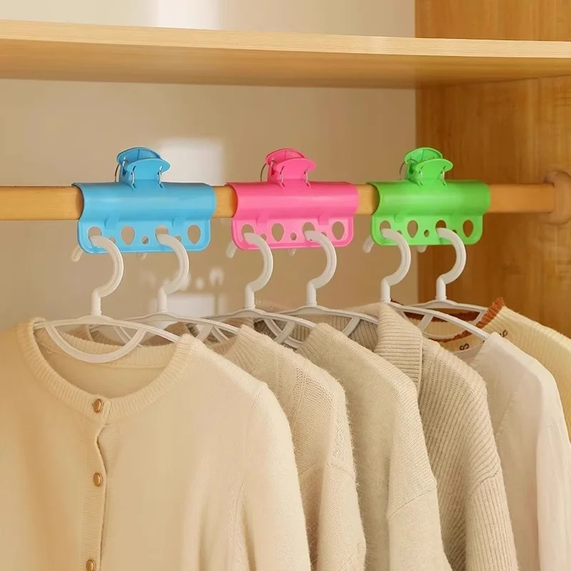 Clothes Drying Rod Windproof Clip Drying Rod Buckle Strong Hanger Fixer for Drying Quilts and Clothes Clips