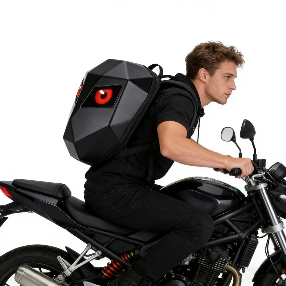 Fashion Men Motorcycle Backpack Sports bag Helmet bag Diy Knight Led Backpack Women Bags Mochila Feminina Rugzak School Bag
