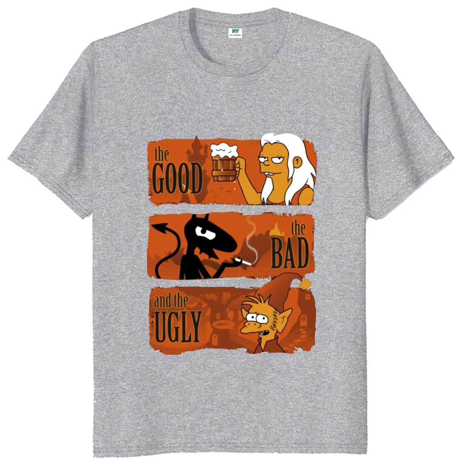 The Good The Bad And The Ugly Anime Funny T Shirt The Princess Demon Elf Classic TV Series Bean Luci Elfo Cartoon Camiseta