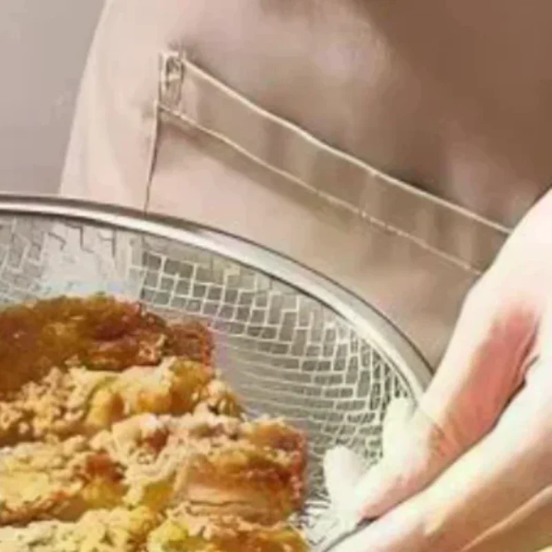 Home Cooking Oil Filter - Geruchsfreier Edelstahl-Abtropfkorb für Heißluftfritteusen mit Netzölfilter