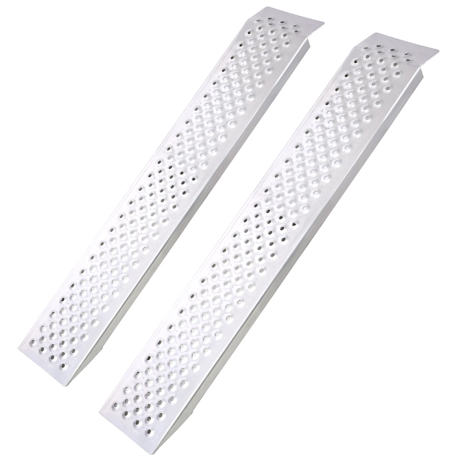 4FT Aluminum Shed Ramps 2PC, Outdoor Loading Ramps for Shed Curb Steps Stairs, Golf Cart Ramps, Four Wheeler Ramps for Hand Truc