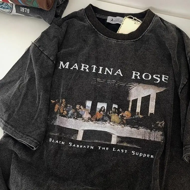 تي شيرت مغني الراب مطبوع للرجال والنساء، ملف تعريف فضفاض عالمي يظهر عقدًا مريحًا ومساميًا يوميًا #5