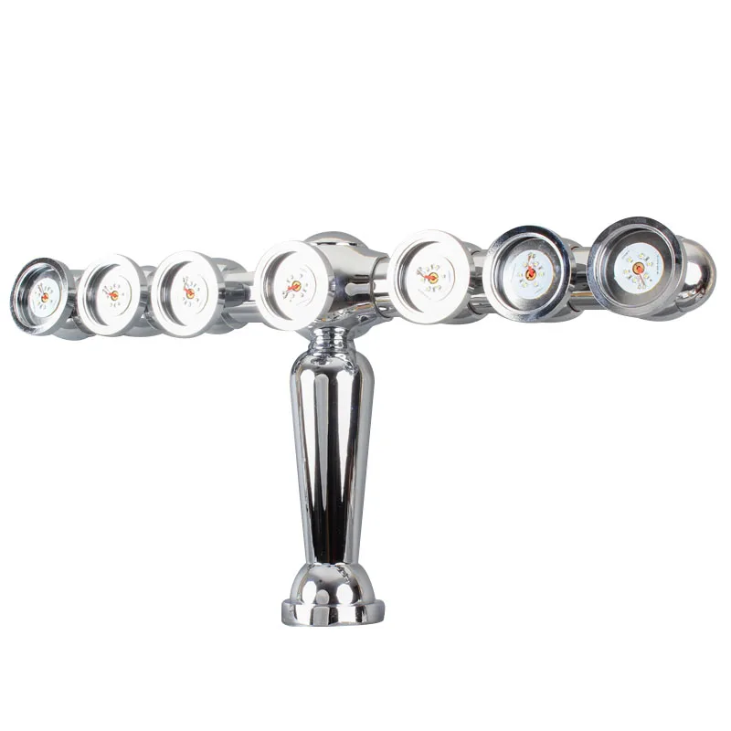 GSTA Bar Accessories Silver Chrome Brass Vase 7 Hole Beer Column