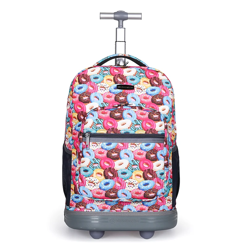 Teen Boys Girls Wheeled Roll ing Backpack Trolley School Book Bag With Wheels