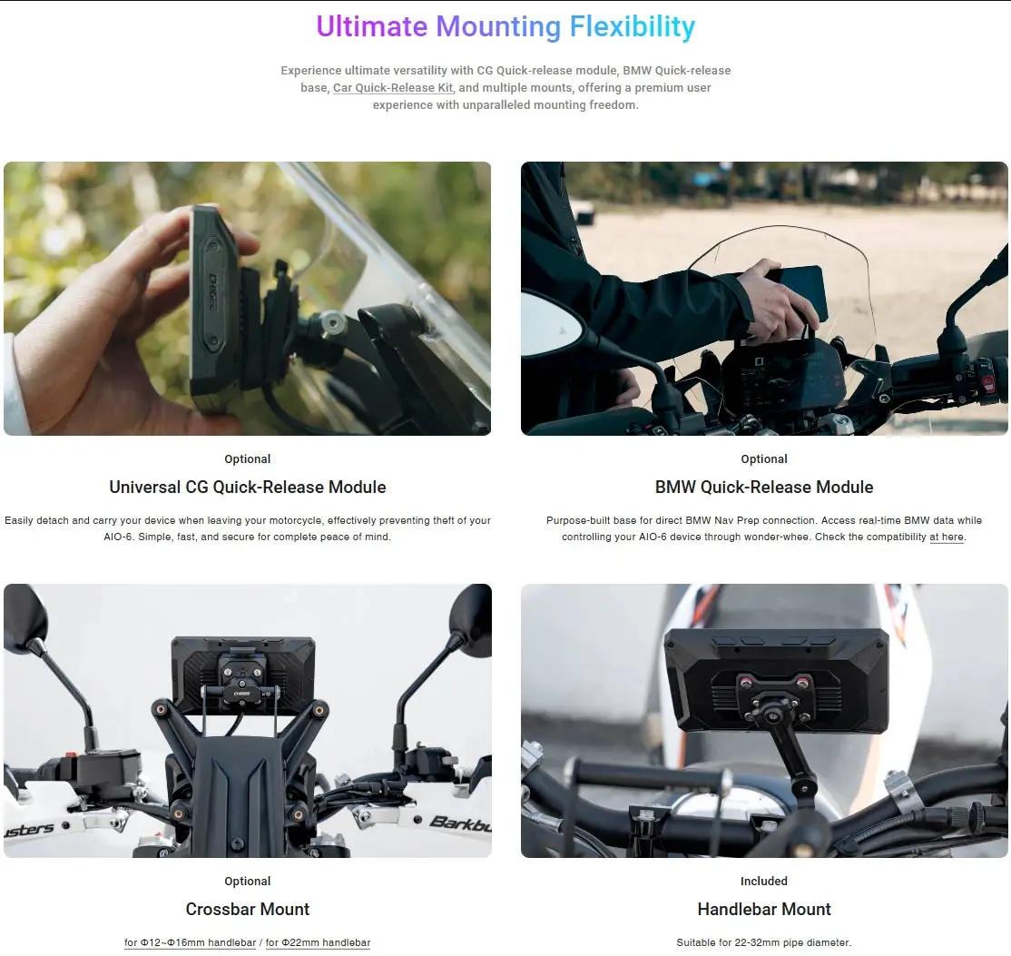 CHIGEE Aio-6 Lte App Trajectory Tracing 4g Carplay Digital Motorcycles Speedometer Motorcycle Dashcam And Display - Image 5