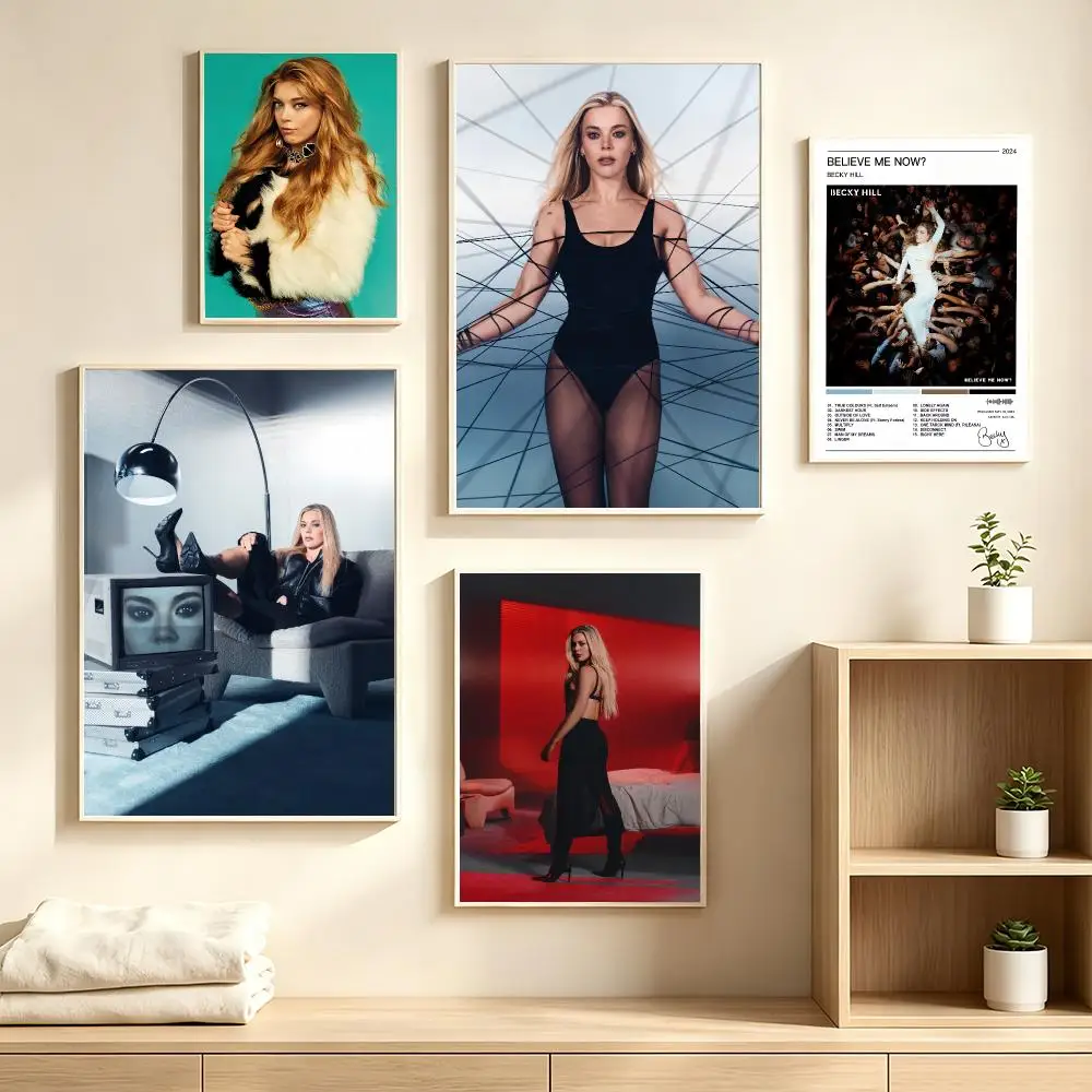 Singer Becky Hill REBECCA Poster Art Prints Wall Art Decor Gifts for Bedroom Living Room Hallway Home Decoration