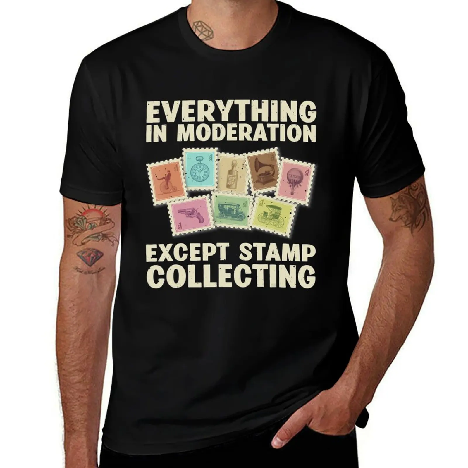 Funny Stamp Collecting Cool Stamp Collector T-Shirt Holiday Outdoor T-Shirt