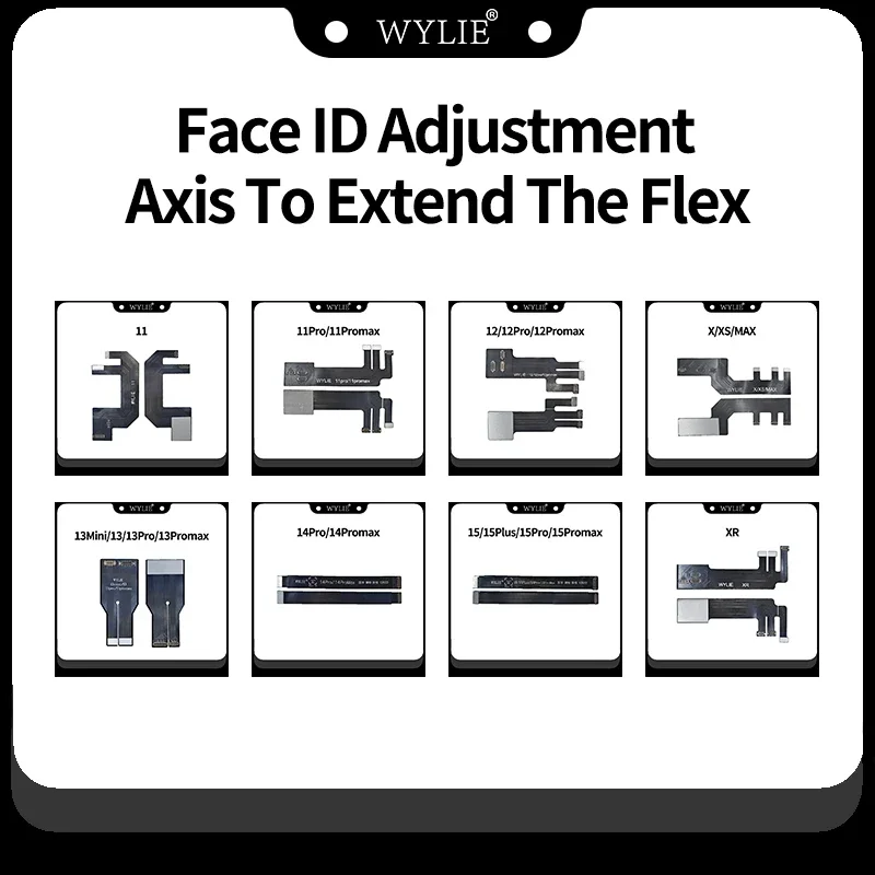 WYLIE Dot Matrix Extend Cable For X 11 12 13 14 15 Pro Max Face ID Test Alignment Face Lattice Repair Flex Cable