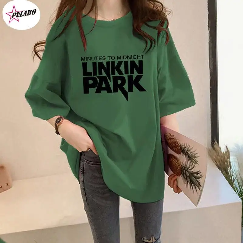 PULABO 100% Cotton y2k Simple Loose T-shirt Women's Short-sleeved Ins Korean Version Tide Summer Women's Clothing y2k