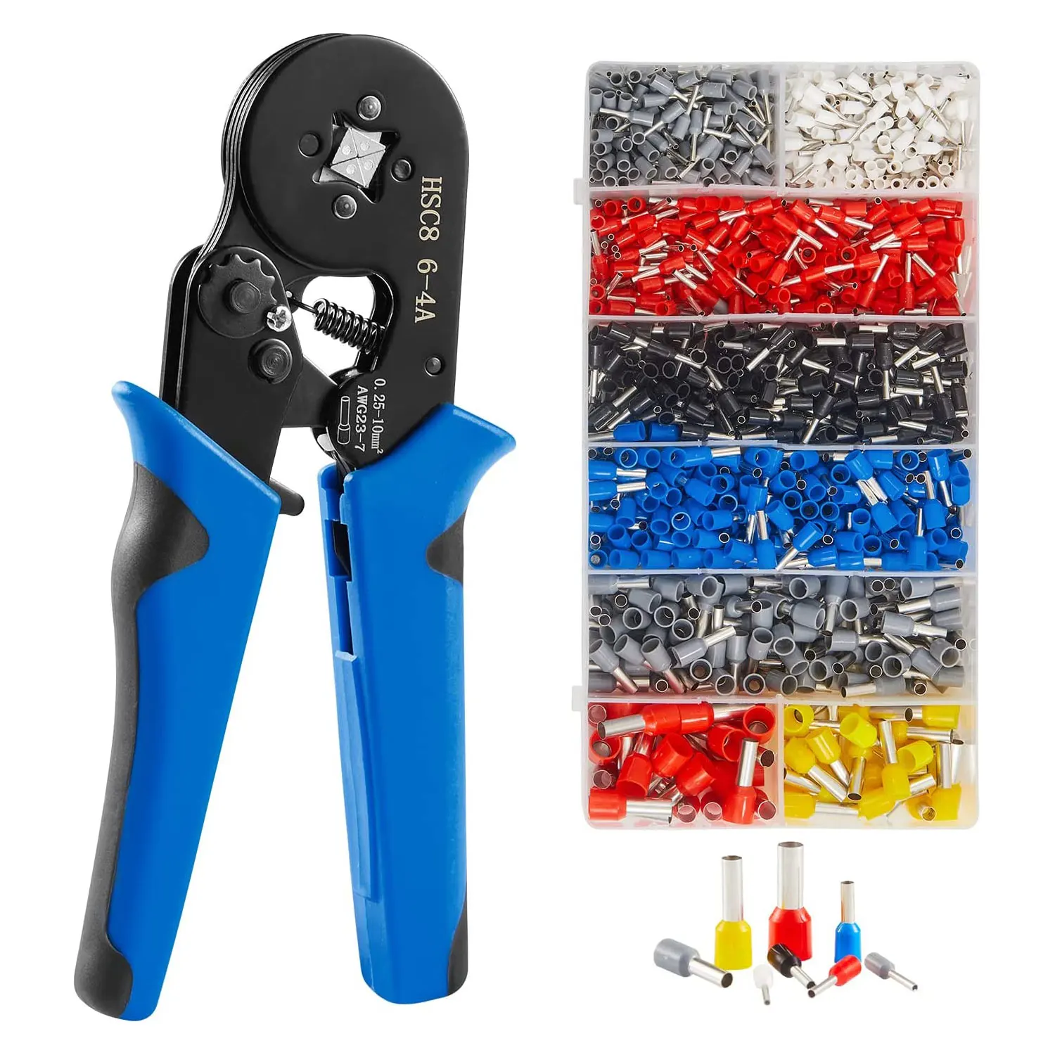 Virola Friso Ferramenta Auto-ajustável Fio Ferramenta de Friso Kit Awg 2370.2510 Mm² Terminais Conjunto de Ferramentas de Friso Hsc8 64a
