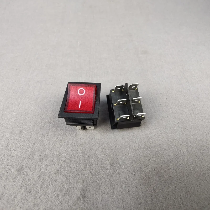 LETOP One Piece Electric Red Light Boat Rocker Power Switch 30A 6Pin Button