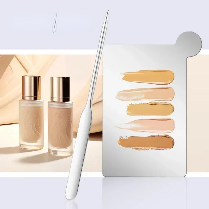 Spatule de Toner de maquillage à double tête en acier inoxydable, bâton de mélange de crème de fond de teint, outil de mélange, accessoires de maquillage cosmétique 1 pièces