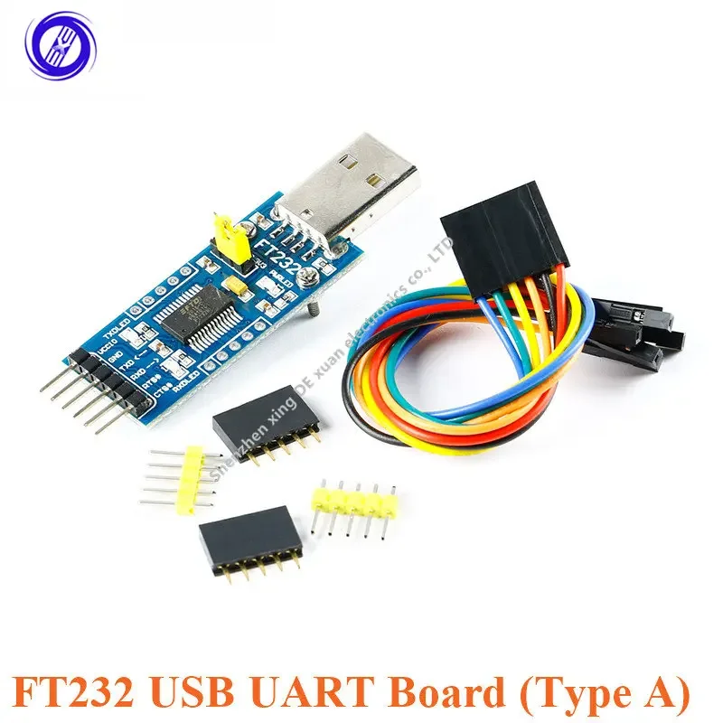 Módulo de placa UART USB FT232RL FT232R Módulo de comunicação USB para TTL Placa de escova Tipo A Mini Micro Interface
