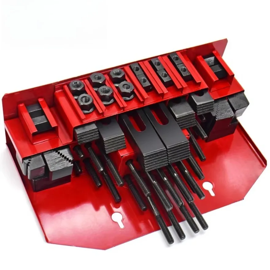 

58 шт./компл., зажимной набор для фрезерного станка, комплект зажимов для фрезерного станка, тиски M12, универсальный крепежный набор винтов, детали для обработки нажимной пластины