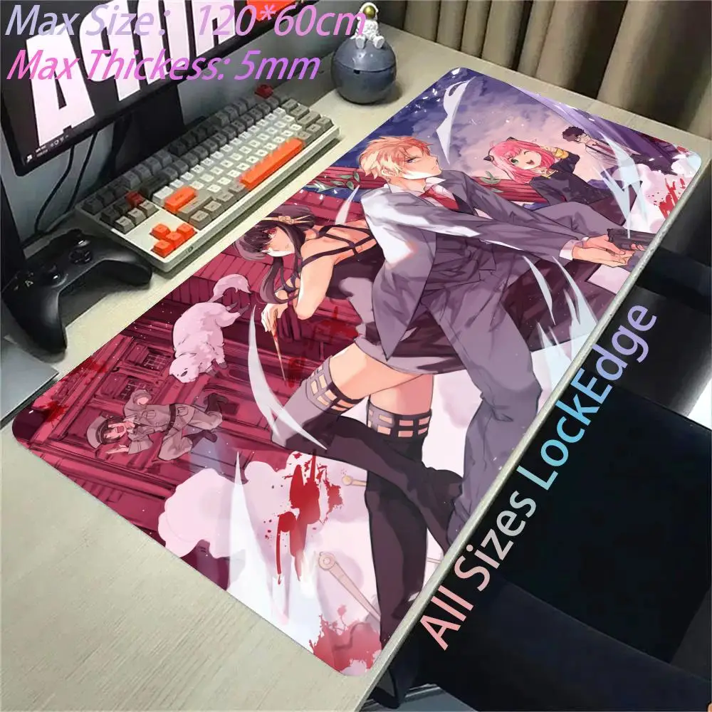لوحة ماوس عائلة Anime Spy X ، لوحة مفاتيح كمبيوتر مانجا ، ملحقات ألعاب كبيرة ، حصيرة مكتبية ، XXL ، 1200x600x5mm