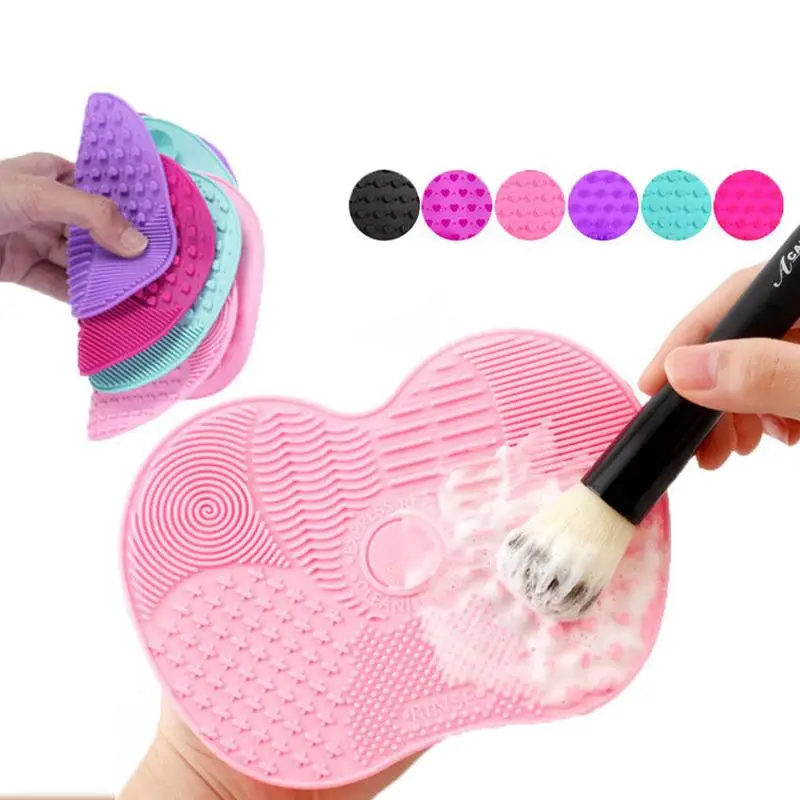 1Pcs Handheld Silicone Makeup Brush Cleaning Pad Gentle Makeup Brush Deep Cleaning Portable Cleaning Tool With Suction Cup