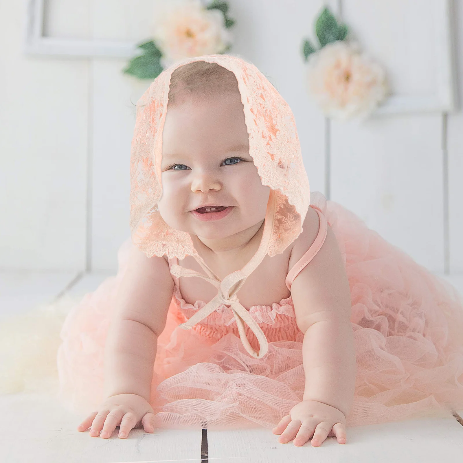 

Кружевная шапка для маленьких девочек, регулируемый дышащий летний чепчик для малышей, детская шапка с защитой от солнца, милая кружевная шляпа принцессы