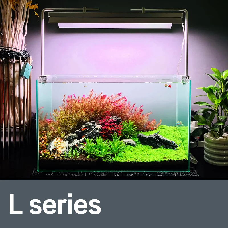 WEEK AQUA L Series Aquarium LED Plant Lighting Full Spectrum Aquatic Tank Lighting APP Control RGB for Tropical Fish Tank