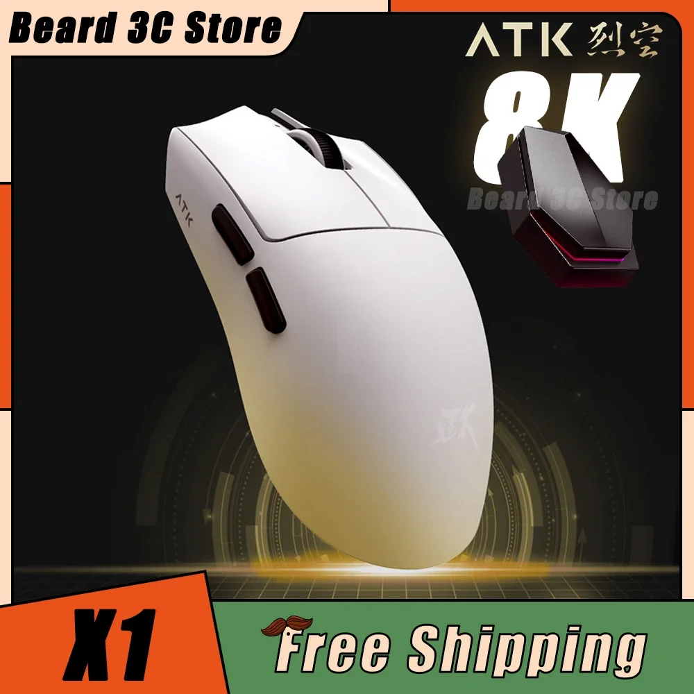 

ATK Blazing Sky X1 Wireless Mouse Double 8K Dual Mode PAW3950 Sensor Lightweight Gaming Mouse Low Latency Custom Mouse Pc Gamer