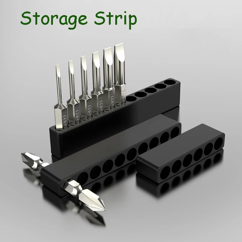 

Hexagonal Shank 6.35mm Bit Driver Head Storage Strip 6/10/11/12 Hole Plastic Screwdriver Storage Screwdriver Bit Holder