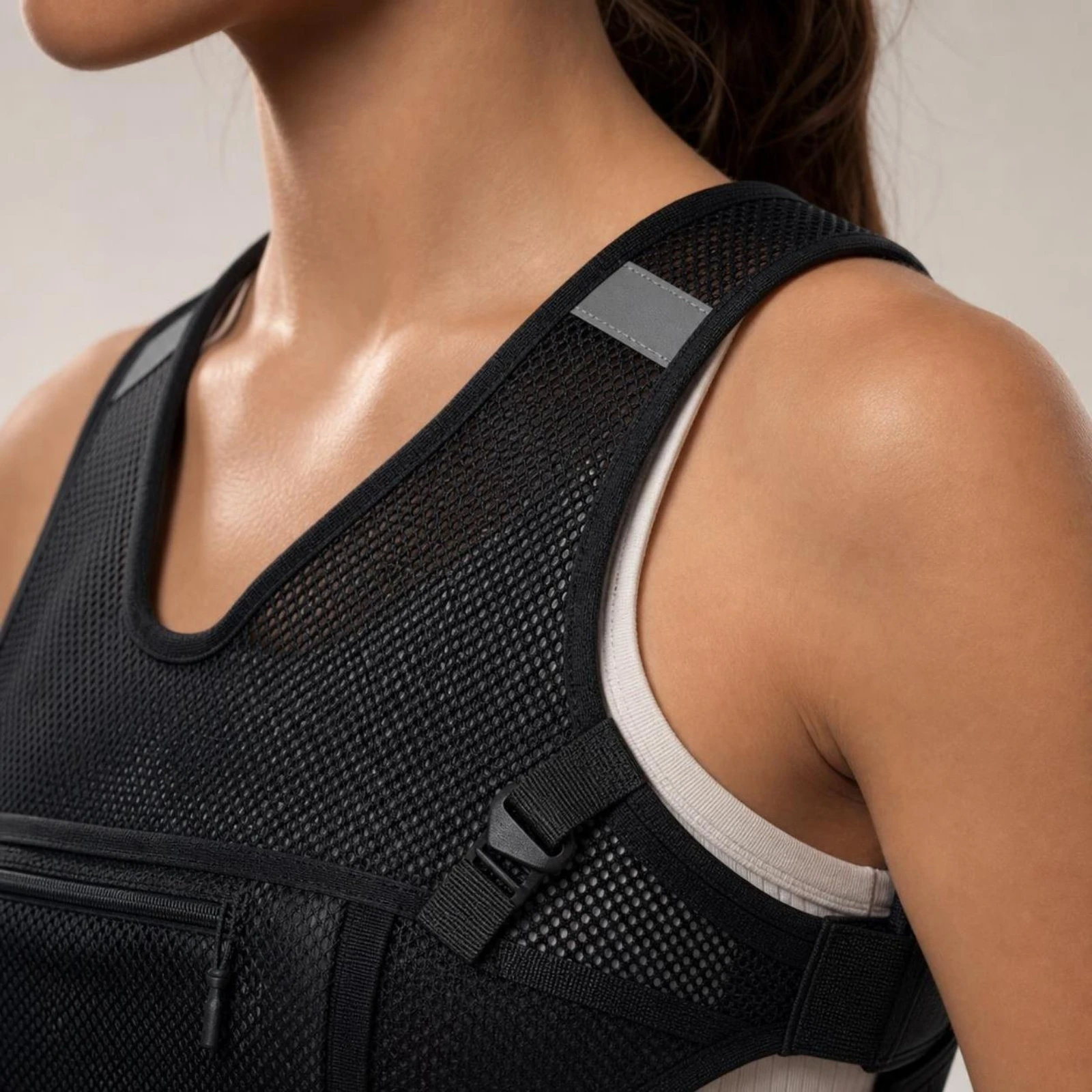 Trail Running Vest Adjustable Running Vest with Chest Straps Slim-Fit Secure Fit for Runners, Marathons, Cycling