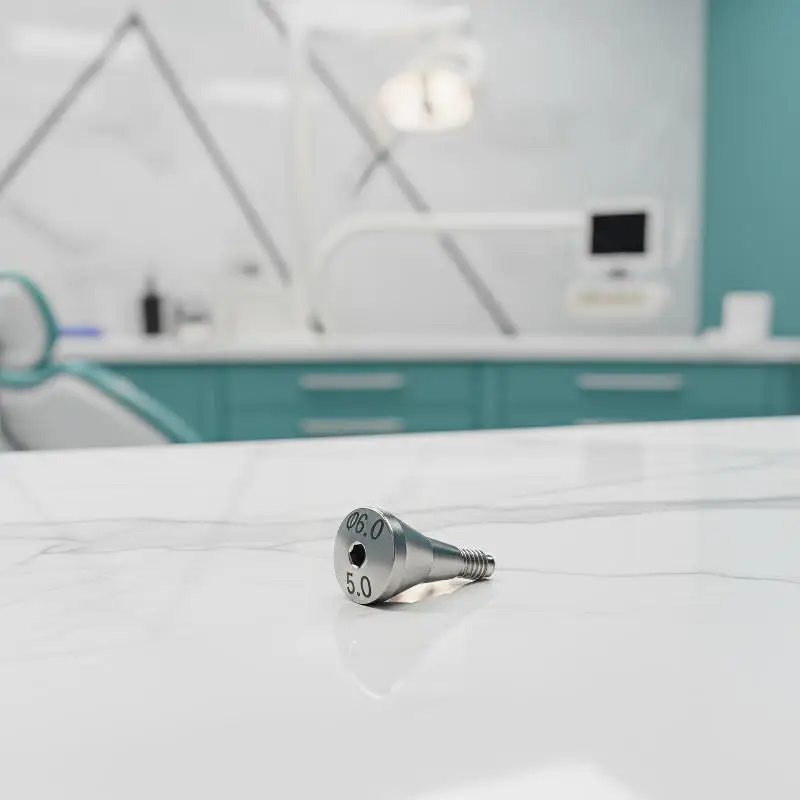 Grade 5 Titanium Alloy Healing Abutment 1Pcs Healing Cap Screw Low Irritation For Neo Biotech Dental Patients Use