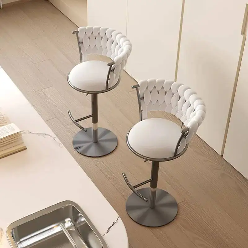 Regulowany Wysokość Krzesło Barowe w Stylu Nordyckim Nowoczesne Luksusowe Premium Wygodne Krzesło Barowe Do Salonu Taborety Barowe Meble