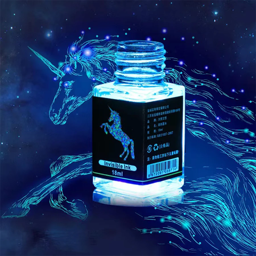 

18 мл флуоресцентные цветные чернила, невидимые цветные чернила, прозрачная ручка, смоченная в акварельных чернилах