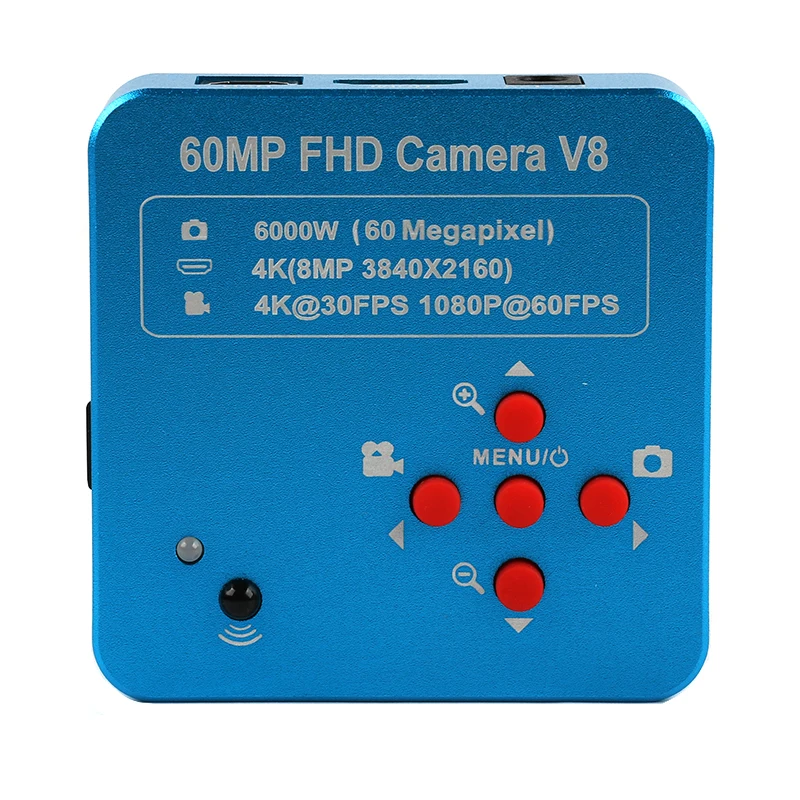 48MP 4K HDMI Type-c SONY IMX678 Sensor Digital Industrial Video Microscope Camera Magnifier 130XZoom Mount Lens 56 LED Light Set