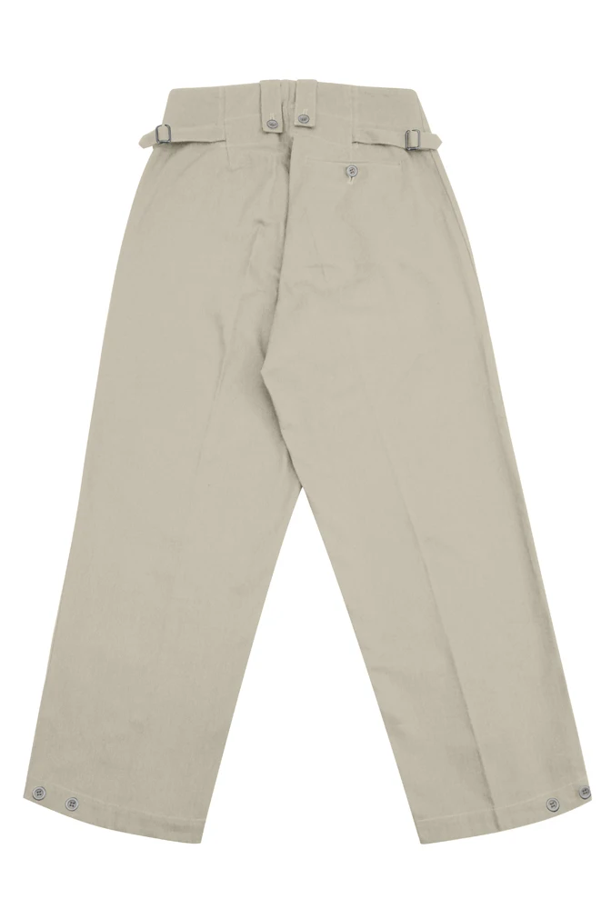 Pantalon M43 allemand de la seconde guerre mondiale, vêtement d'été blanc cassé, HBT, GUHB-015