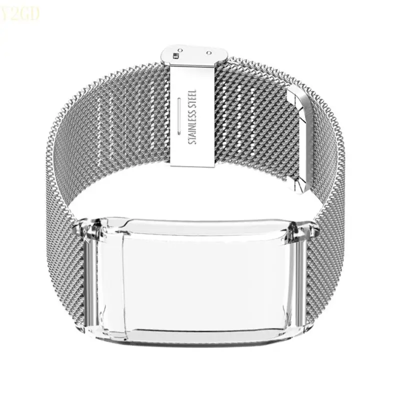 

Y2GD Breathable Metallic Weave Washable Wristband Bracelets Mesh Construction For WHOOP Smartwatch Scratch Resistant Belt