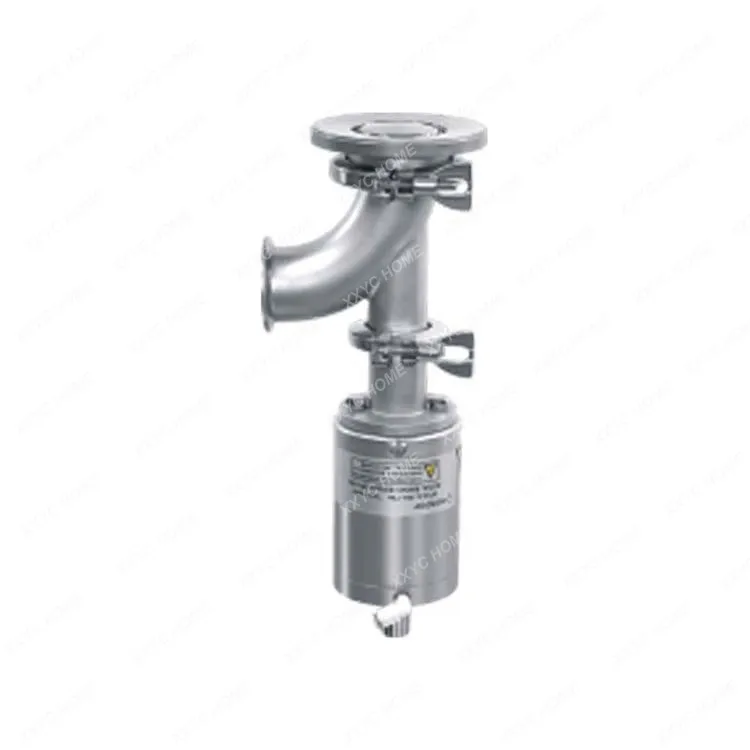 Válvula cotovelo sanitária para bebida láctea, Válvula de assento pneumática