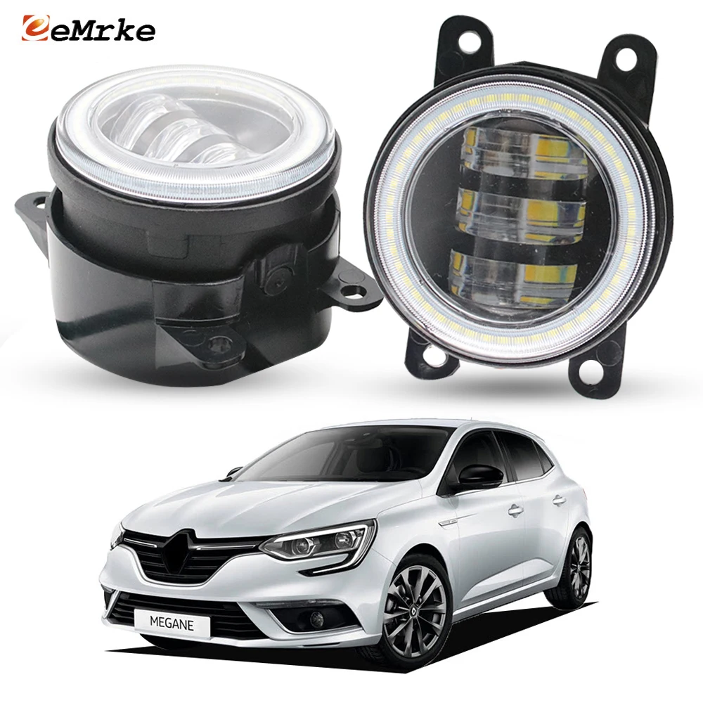

Светодиодные противотуманные фары Angel Eye DRL для Renault Megane IV Megane 4 2016 2017 2018 2019 с линзами дневных ходовых огней Halo