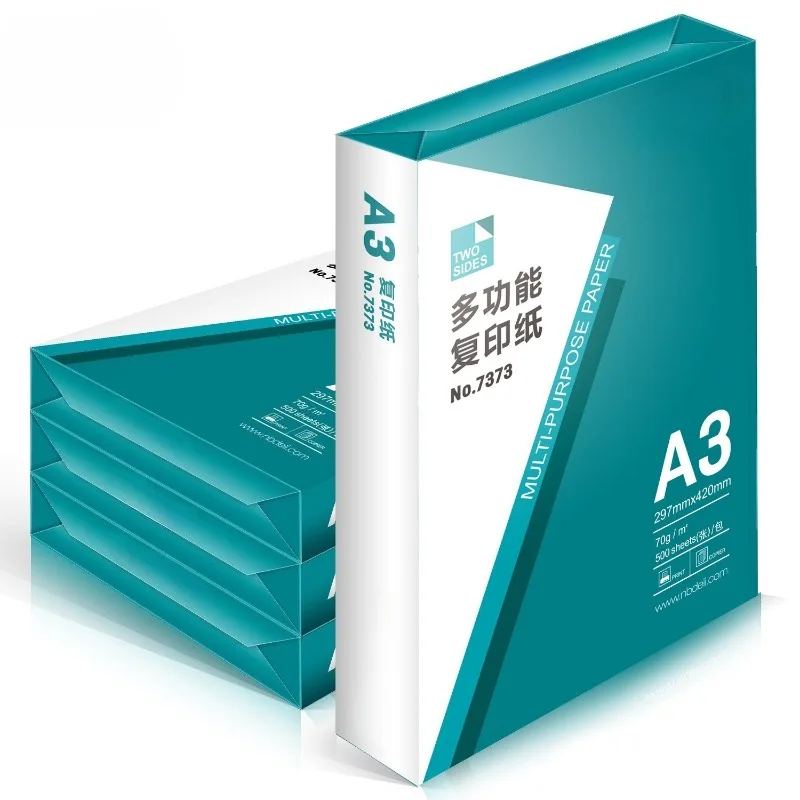 

4 Packs/set of A3 Photocopy Printing Paper Full Box of Office Specific White Paper Draft Paper