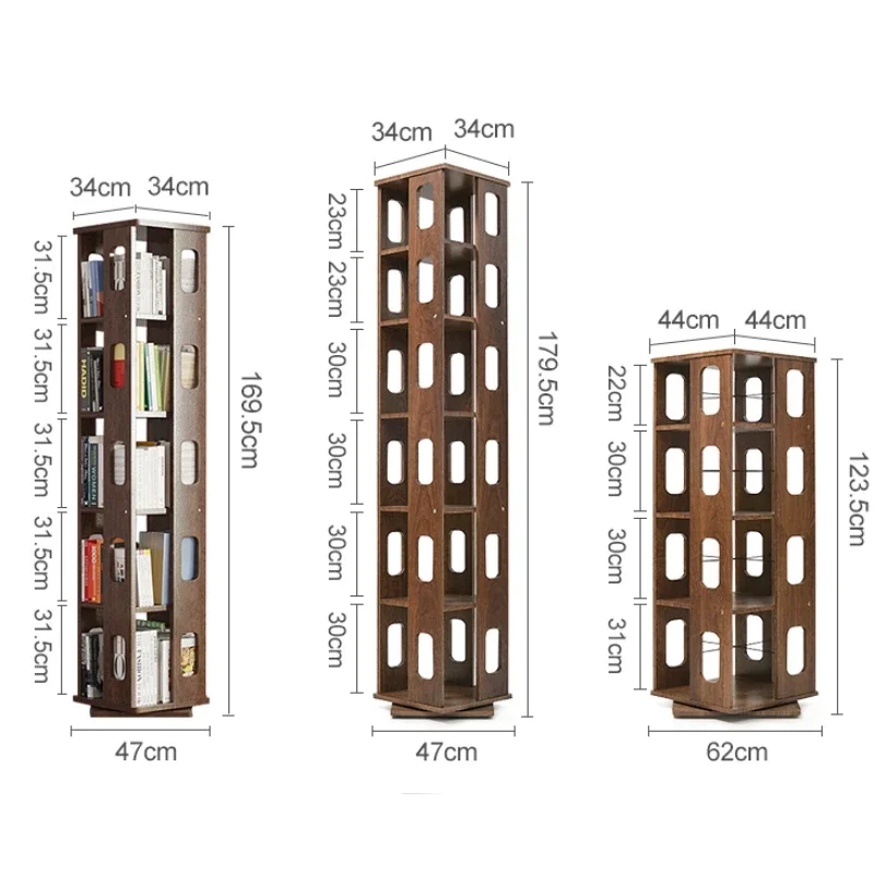 Biblioteka Przechowywanie Drewniane Obrotowe Regały Dziecięce Narożne Sypialnia Minimalistyczne Regały Stojące Buchregal Meble Do Salonu