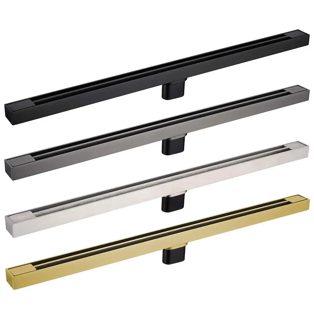 

304 stainless steel linear floor drain, long strip, very narrow and invisible bathroom and toilet, removable core deodoran