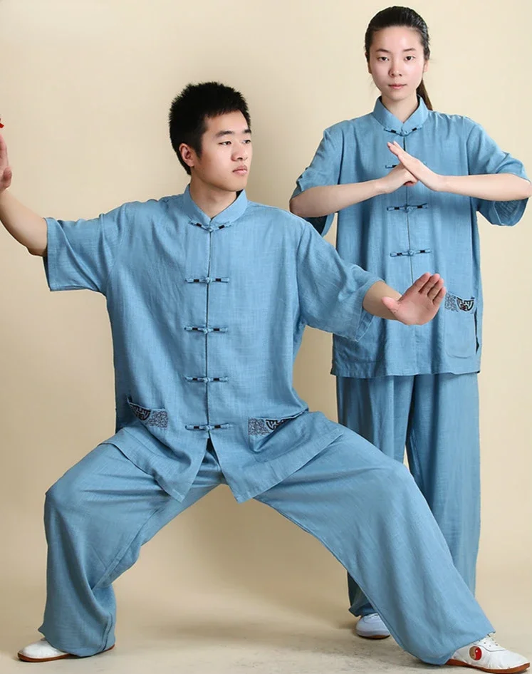 Tai Chi Uniform Clothing Women Men Wushu Clothing Kung Fu Uniform Suit Martial Arts Uniform Outdoor Walking Morning Sprots