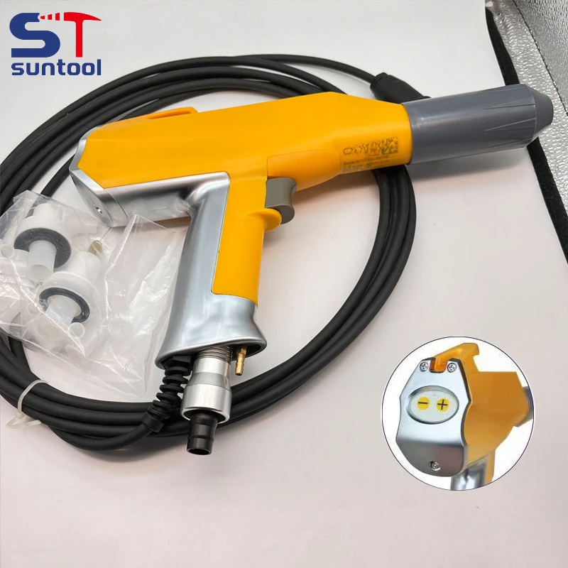 Suntool Electrostatic Powder Coating Spray Gun Suits Manual Powder for GM Opti GM Select Gm02 Cg07 with 6m Cables