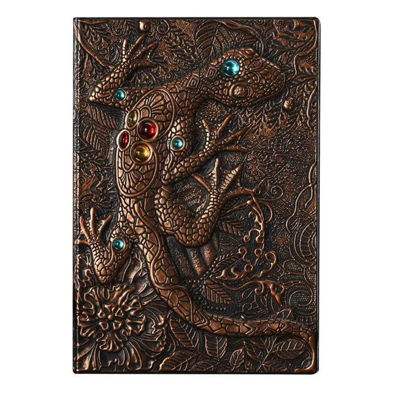 Vintage Leather Notebooks Travel Diary Pattern Notebooks Hardcover A5 Writing Notebook Vintage Notebook With Hardbound Lining