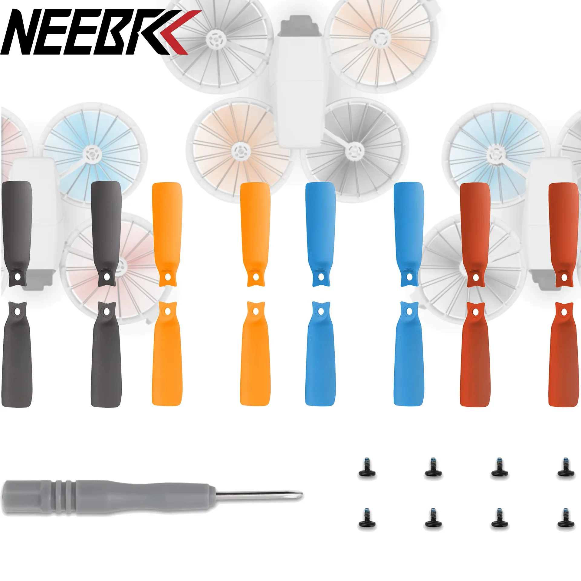 2 pairs for DJI Flip Blades 4022F Noise Reduction Quick Removal Propeller Accessories Color Propeller Wing Blades