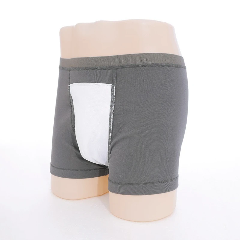 Men’s Incontinence Underwear Cotton Regular Absorbency Reusable Washable Urinary Incontinence Briefs for Prostate Surgica
