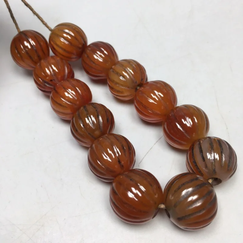

Pattern Round Ancient Old Agate Beads String Handicraft Bracelet Accessory