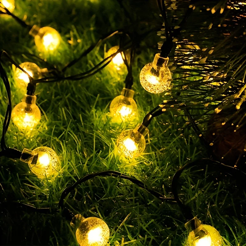 20 ~ 200LED سلسلة أضواء الشمسية في الهواء الطلق كريستال الجنية ضوء عيد الميلاد جارلاند 8 وضع مقاوم للماء مصباح فناء لحديقة ديكور الحفلات