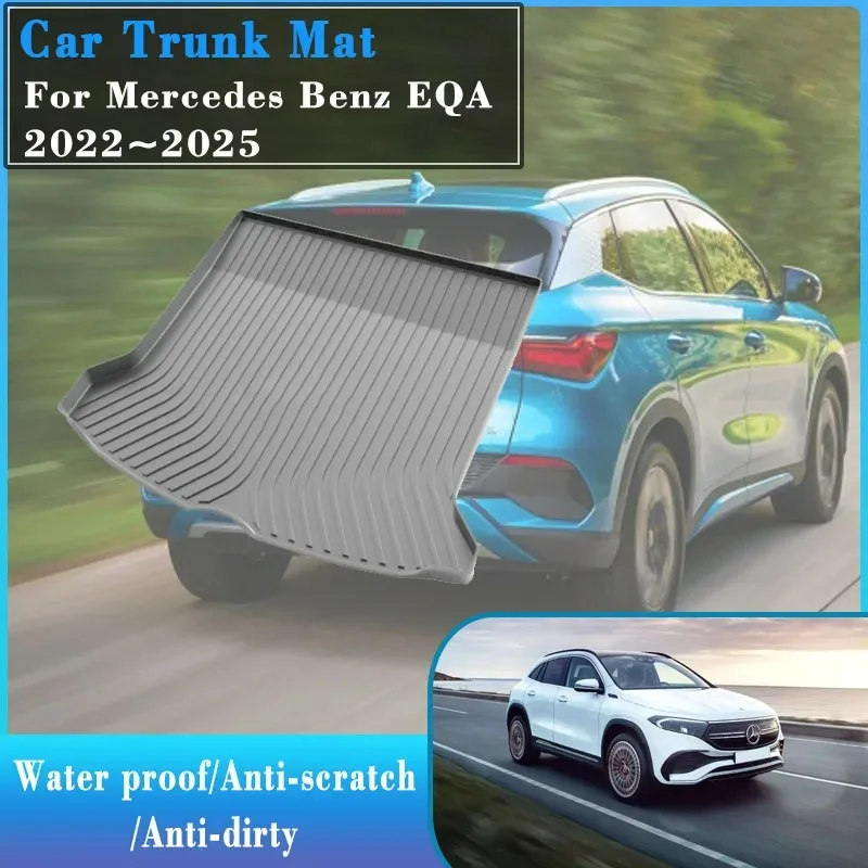 

Car Boot Mats For Mercedes-Benz EQA SUV H243 2022 2023 2024 2025 TPE Waterproof Trunk Storage Pads Tray Carpets Auto Accessories