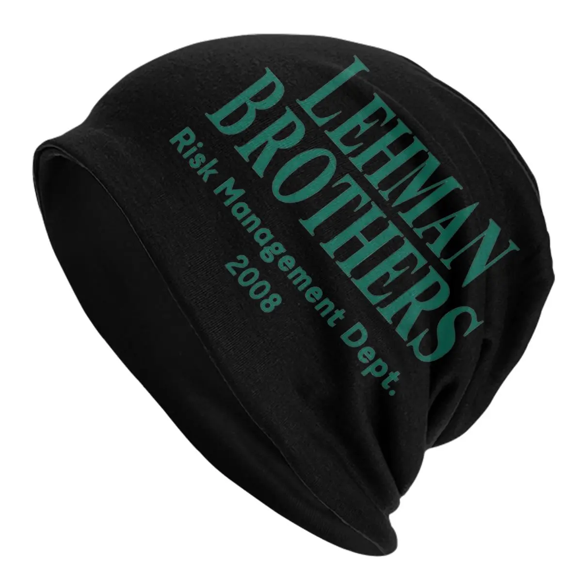 Stylish Lehman Brothers Risk Management Department 2008 Bonnet Knit Hat Headwear Autumn Winter Soft Chemo Beanies Man