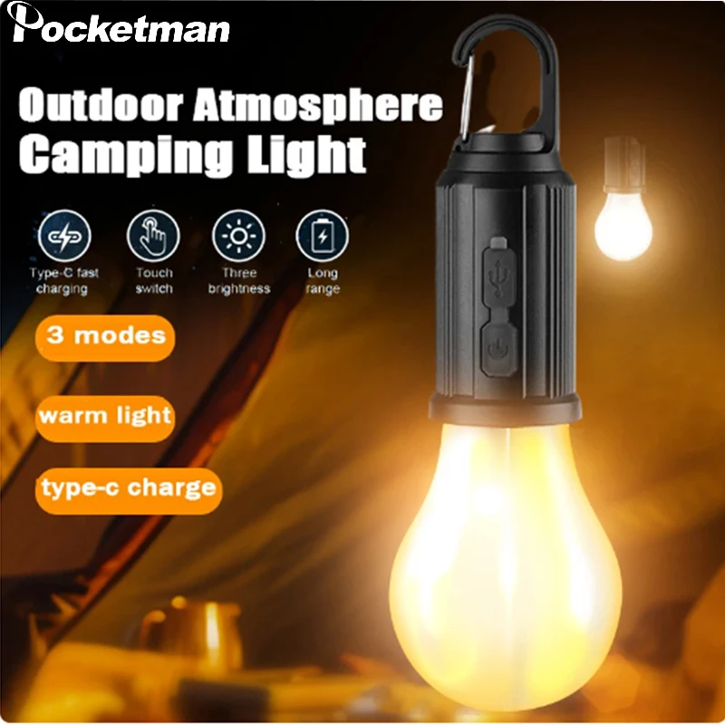 

Creative Portable Camping Light Bulbs Hand In Hand Retro Camping Atmosphere Lights LED Multi-Functional Outdoor Camping Lights